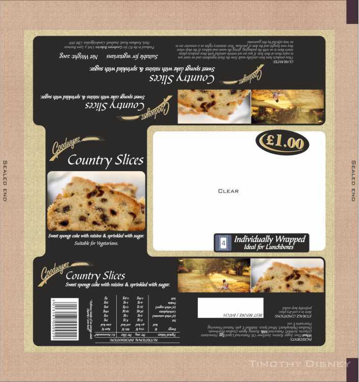 Goownyns Country Slices Packaging Layout Design