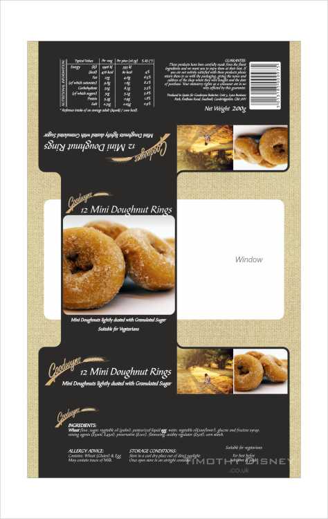 Goownyns Mini Doughnuts Packaging Layout Design