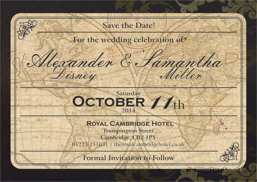 Victorian Traveller theme Save the Date