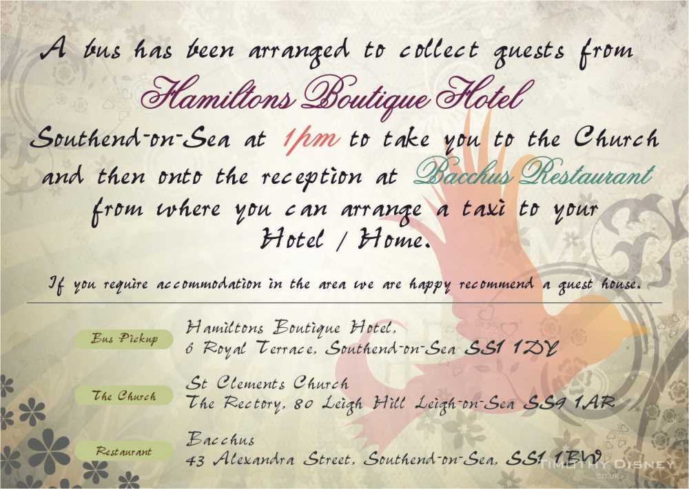 Shabby Chic Info Card